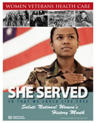Women's History Across Time Thumbnail of Women's History Poster Across Time: She served so that we could live free. Salute Women's History Month.