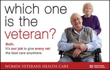 Which one is the Veteran (Older Veterans) Thumbnail of Outreach Poster: Which one is the Veteran? Both. It's our job to give every Vet the best care anywhere.