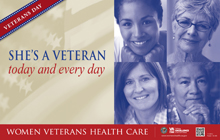 She's a Veteran. Today and every day. Thumbnail of Outreach Poster: She's a Veteran. Today and every day.