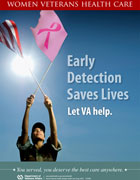 Thumbnail of breast cancer outreach poster: Early detection saves lives Thumbnail of breast cancer outreach poster: Early detection saves lives