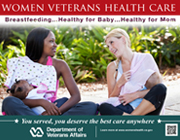 Breastfeeding Campaign Thumbnail of Women Veterans Breastfeeding Poster: Let VA Help.