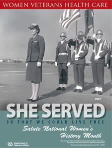 Women's History 1967 Thumbnail of Women's History Poster 1967: She served so that we could live free. Salute Women's History Month.
