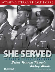 Women's History Today Thumbnail of Women's History Poster Today: She served so that we could live free. Salute Women's History Month.