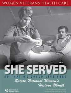 Women's History Vietnam Thumbnail of Women's History Poster Vietnam: She served so that we could live free. Salute Women's History Month