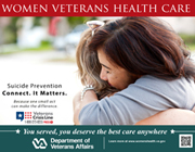Suicide Prevention Campaign Thumbnail of Women Veterans Suicide Prevention Poster: Connect. It Matters.