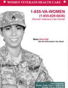 WVCC Thumbnail of Women Veterans Call Center Poster: Let VA Help.