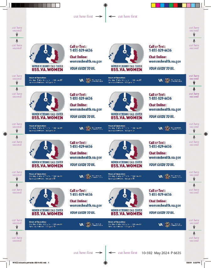 Product image for Women Veterans Call Center Business Card (2024)